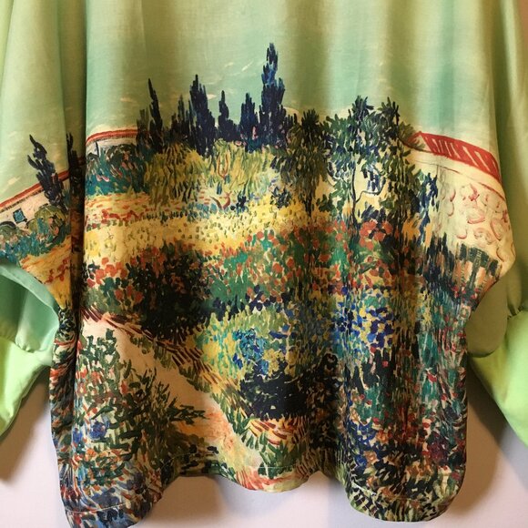 Vincent Van Gogh Fields Dolman Sleeve Top - Picture 7 of 12